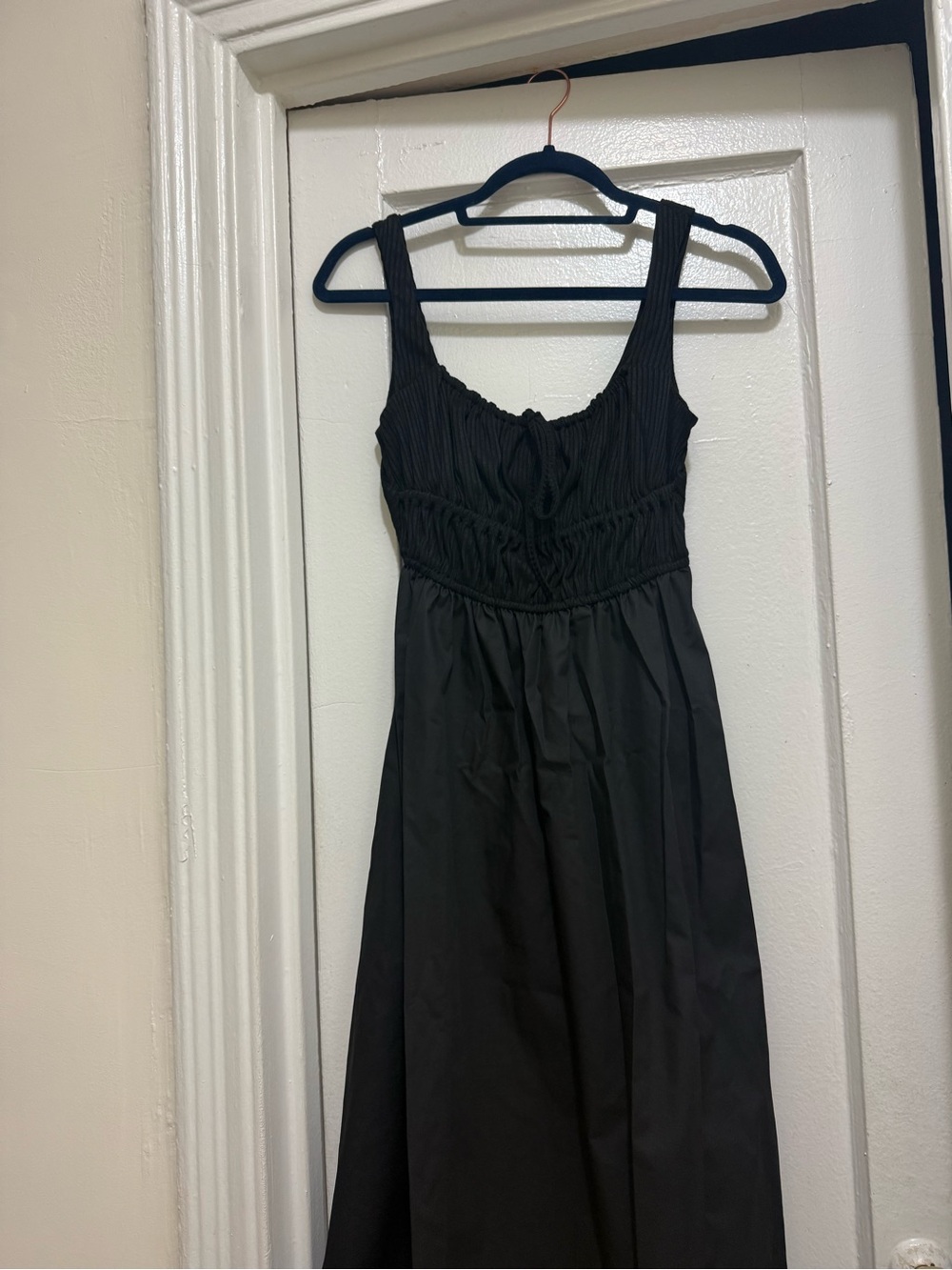 ASOS Black Maxi Dress with Smocked Bodice